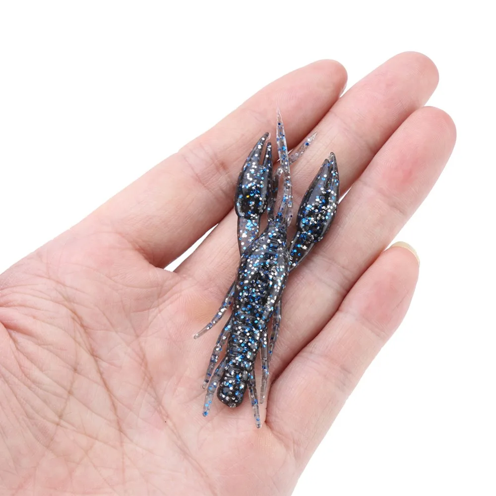 4 шт./лот силиконовая Мягкая рыболовная приманка в виде креветки искусственная