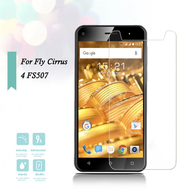 2.5D Закаленное стекло для Fly Cirrus 4 FS507 Высококачественная защитная пленка