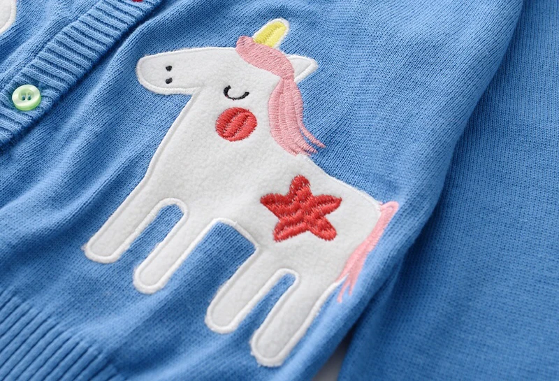 SAILEROAD 2 6Years Cartoon Unicorn Girl Кардиган Детский вязаный свитер для девочки зимний