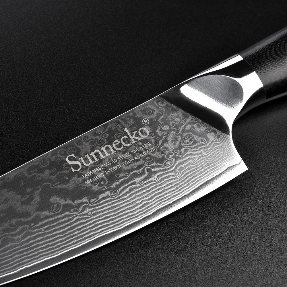 Нож шеф повара из дамасской стали SUNNECKO VG10 6 5 дюйма дюймов|Наборы ножей| |
