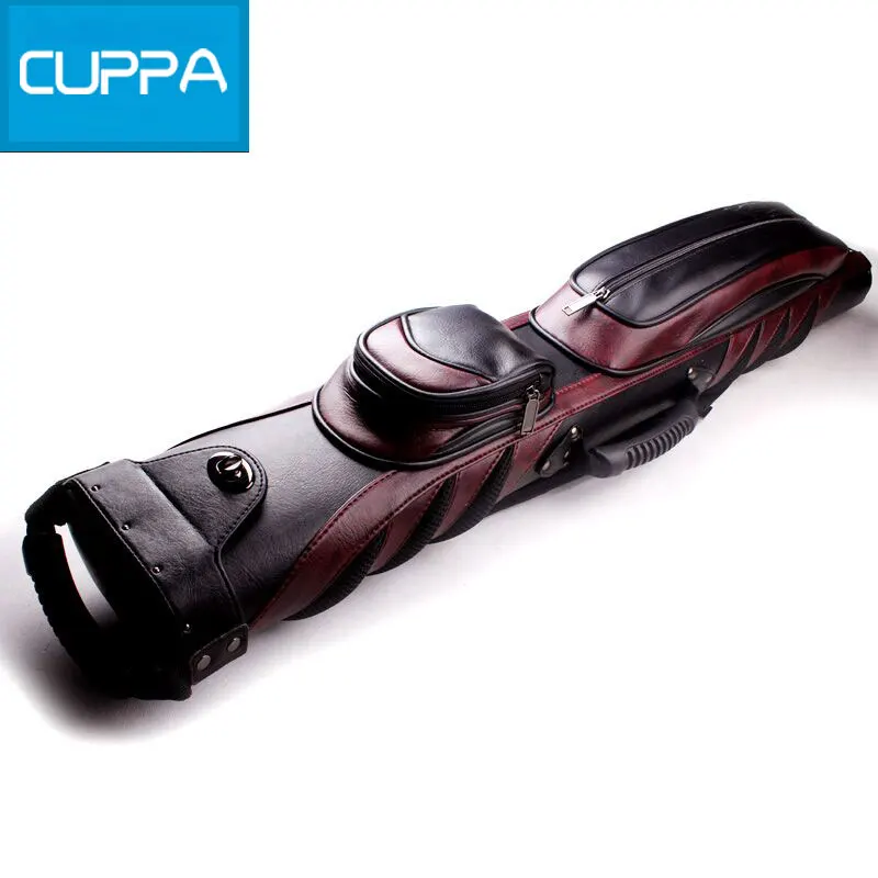 

New Pool Cue Case 1/2 Pool Billiard Cues Case 6 Holes Black With Red Color Billiard Accessories China 2016