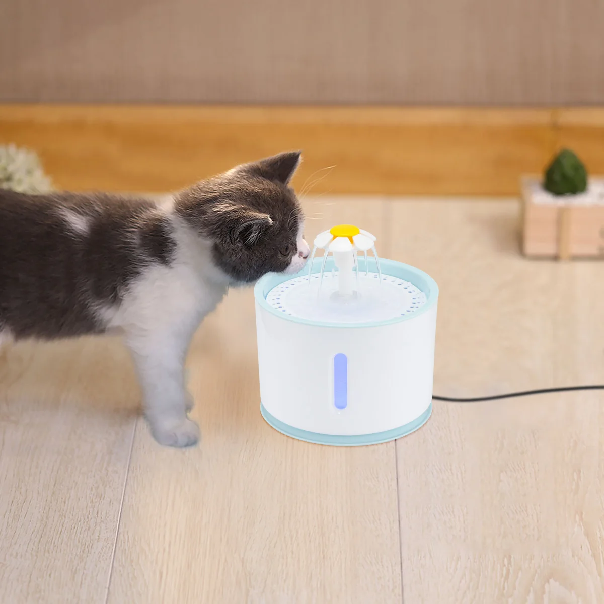 Автоматический кошачий фонтан для домашних животных, диспенсер для воды, большая Весенняя поилка для кошек, автоматический питательный фильтр для питья