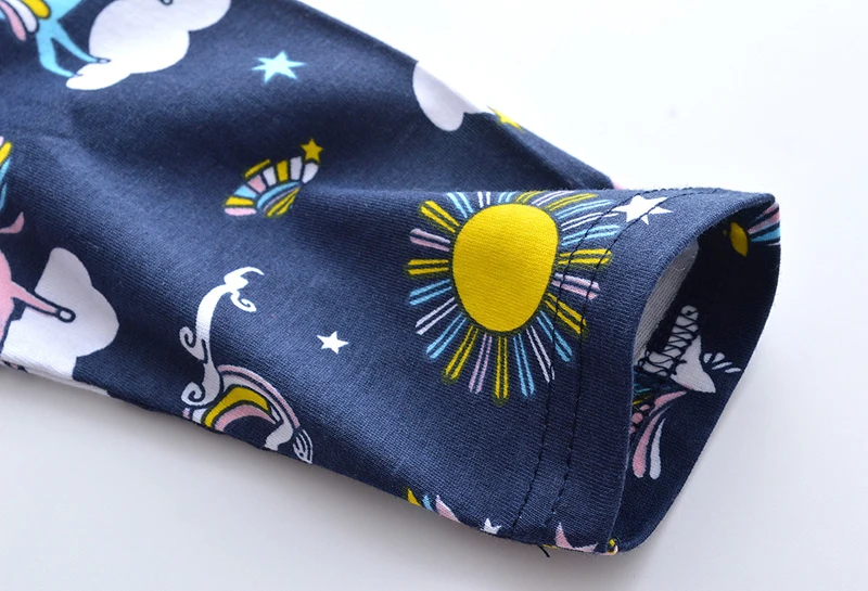 SAILEROAD Маленькие девочки с длинным рукавом платье Vestido Unicornio Infantil Осень детские платья для девочек Top Vestido Unicornio