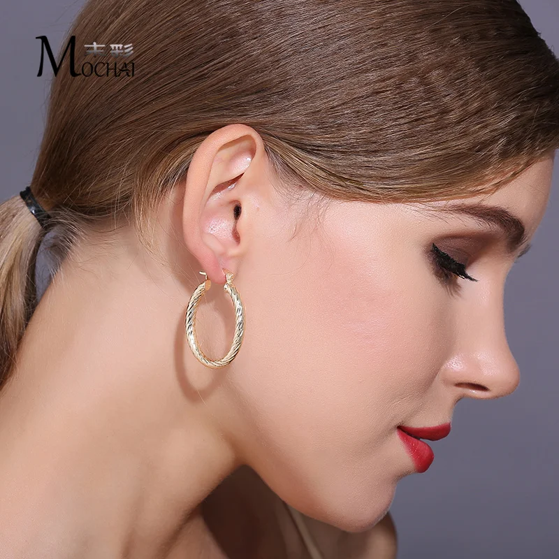 Модные овальные цветные золотые серьги кольца в стиле панк клипсы для ушей