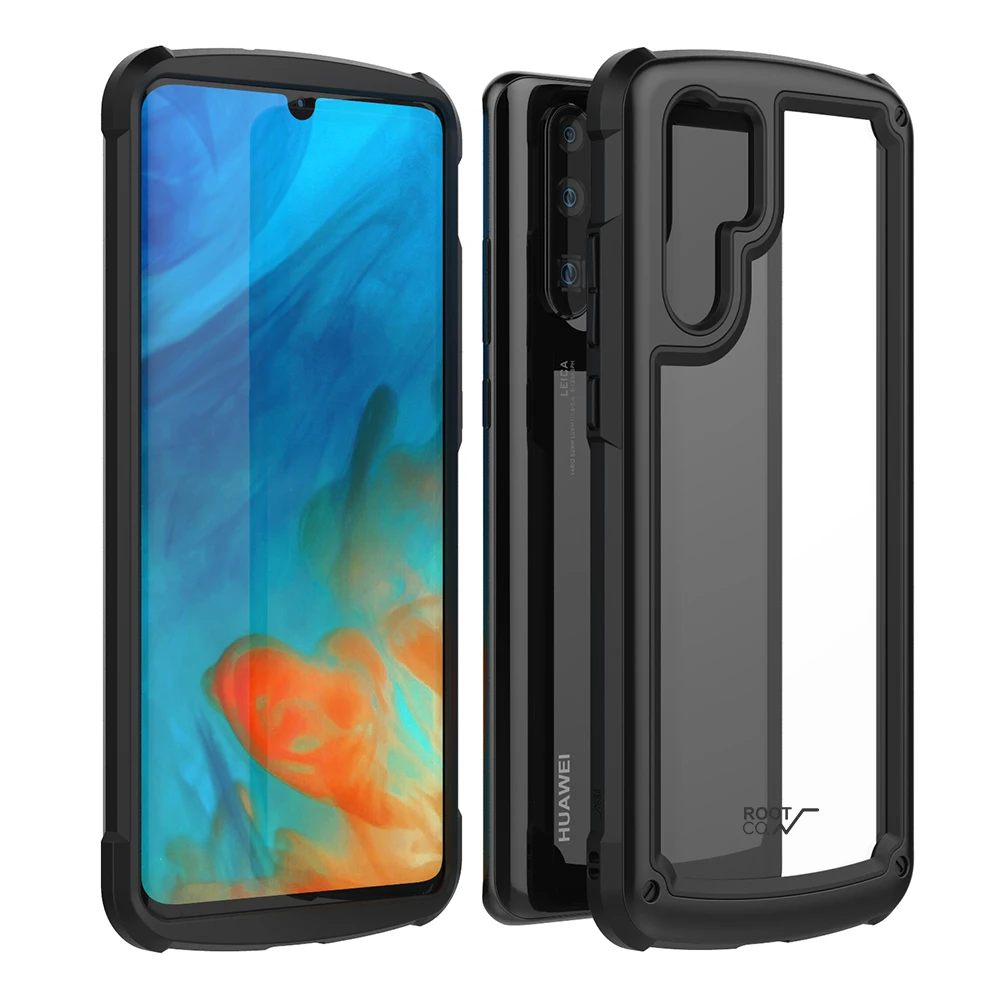 Прозрачный акриловый ПК задняя Рамка гибридный чехол для телефона Huawei P30 Pro