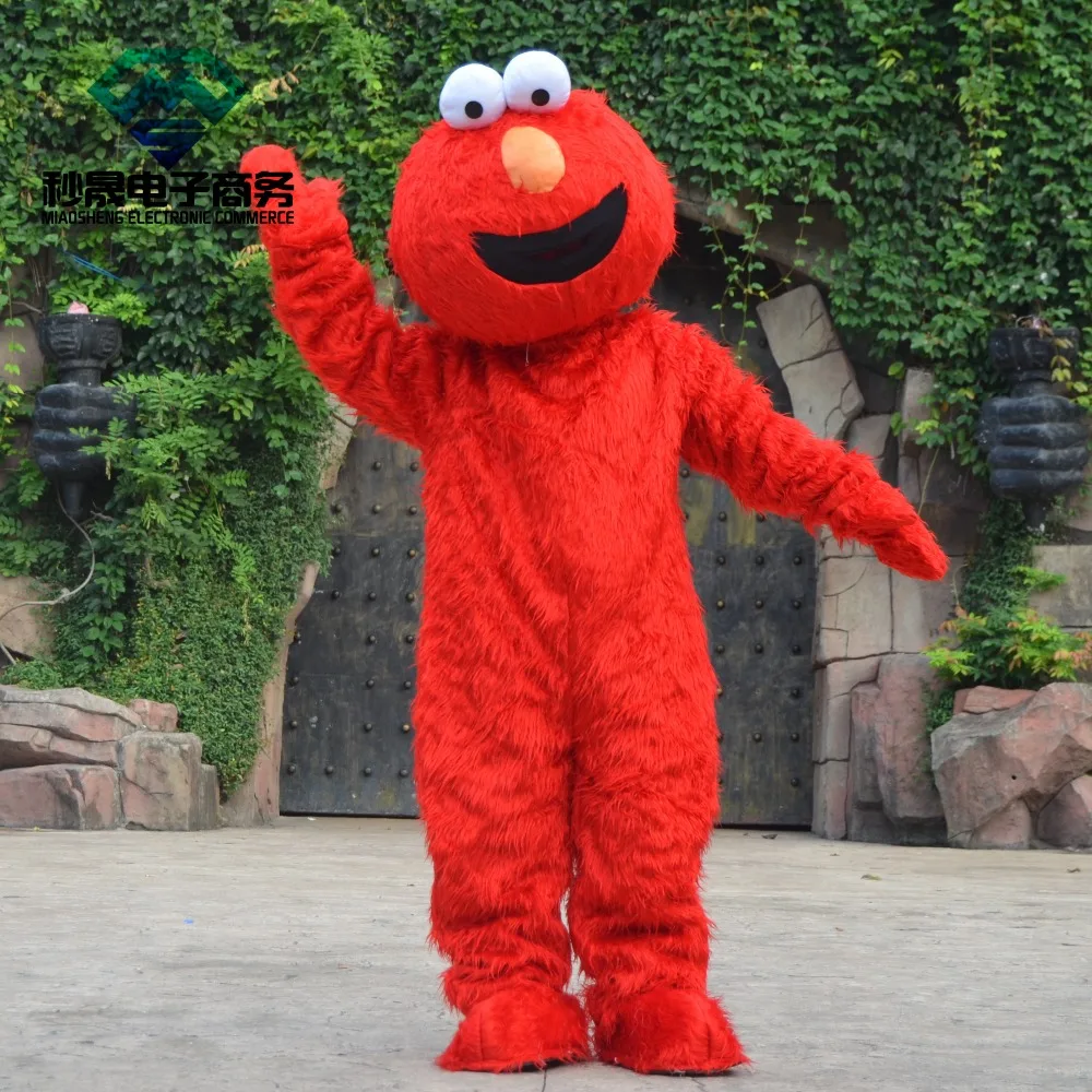 Костюм талисман Elmo на продажу плюшевый костюм мультяшный красный синий Elmo|costume