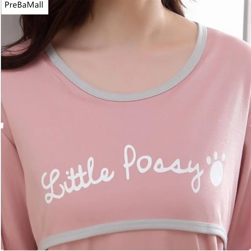 Пижамы для беременных сезон осень зима Одежда ухода за ребенком пижама с