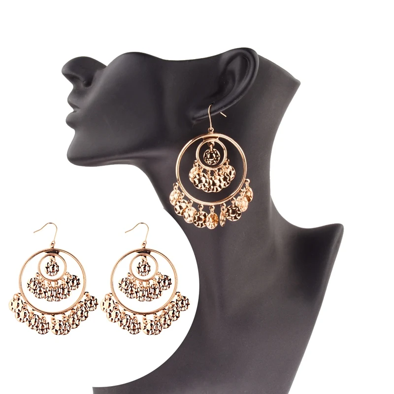 Золотые индийские серьги jhumkas в богемном стиле очаровательные модные ювелирные