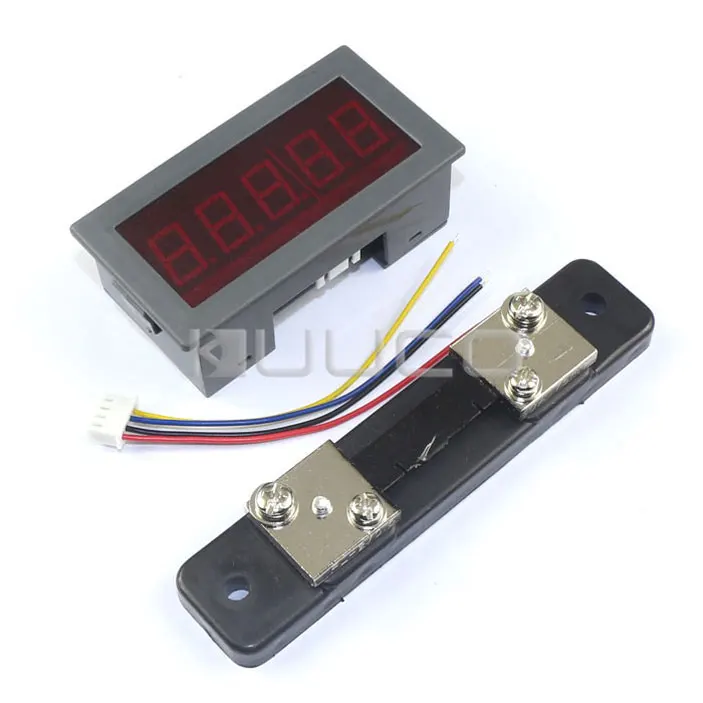 Цифровой Амперметр +/-0 ~ 50A измеритель тока красный светодиодный амперметр