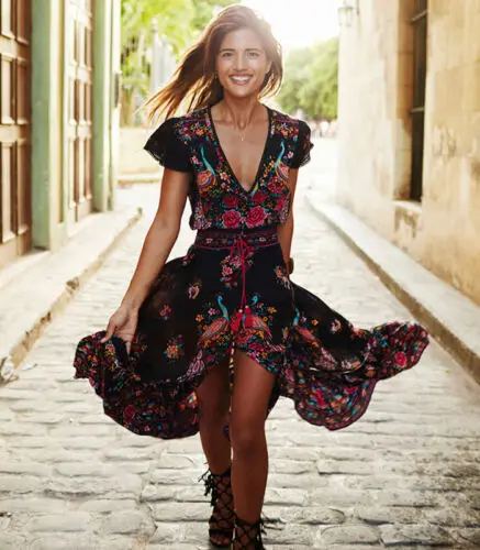 2019 новые пикантные Женские Длинные Boho Maxi вечернее вечерние платье шифоновое с
