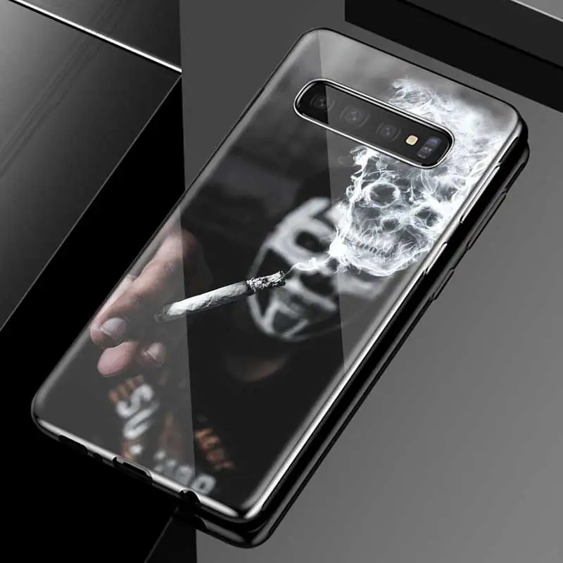 Бэтмен Джокер темно-черный рыцарь печати чехол для samsung Galaxy S10 5G S10e S9 S8 Plus Note 9 10 105G Plus A50 A30 A70 стеклянный чехол