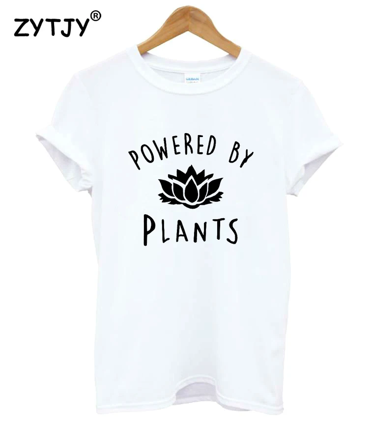 Питание от растений с принтом женская футболка хлопок свободный покрой забавная