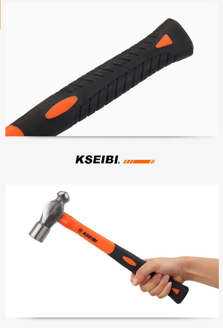 KSEIBI 8 унций мяч Pein Peen молоток круглый конец рубашкой стекловолокна Комфорт ручка тепла treate профессионального класса твердая сталь