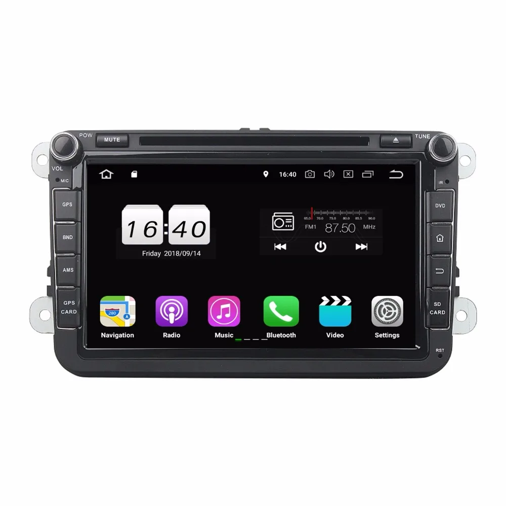Android 8 1 для VW Magotan Caddy Passat Jetta Polo Golf Seat Skoda 2 ГБ ОЗУ 16 Гб 4 ядра автомобильный DVD плеер
