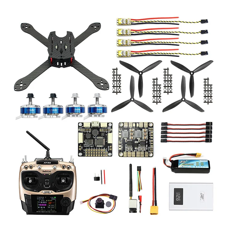RTF Camera FPV TX DIY RC Drone Pro SP Racing F3 300 мм 2,4 г 10CH передатчик карбоновая рамка бесщеточная 700TVL камера с FPV дисплеем Квадрокоптер - Цвет: RTF Camera FPV TX
