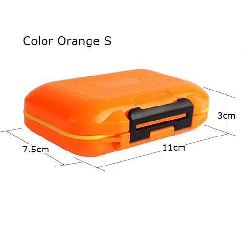 Orange S Goture Водонепроницаемый рыболовный ящик двойная сторона съёмная решётка, ящик для рыбалки Приманка/Крючки/Аксессуары, коробка для приманок - Цвет: Orange S