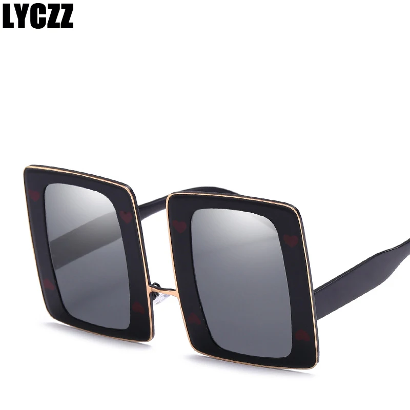 Lyczz роскошные женские солнцезащитные очки с большими рамами UV400 защитные Мода