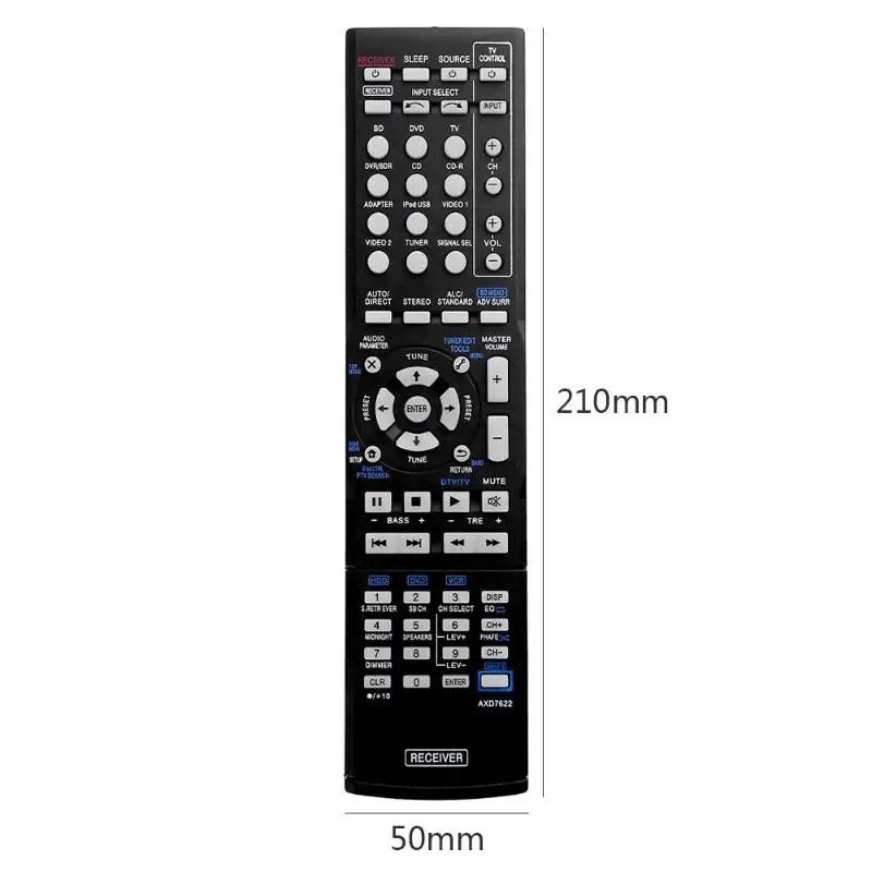 Пластик Замена AXD7622 пульт дистанционного управления телевизором для Pioneer VSX-521 AXD7660 VSX-422-K AXD7662