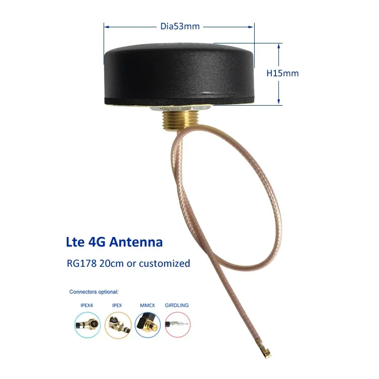 Lte 4g антенна 698-2700 МГц 2,4 г wifi gsm винт 6dBi всенаправленная комнатная антенна RG178 кабель 20 см Фидер IPEX Разъем 1 шт
