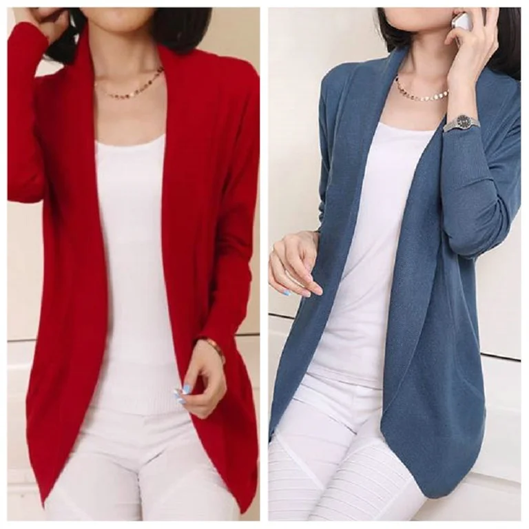 Женский тонкий свитер-пальто свободный длинный вязаный кардиган с