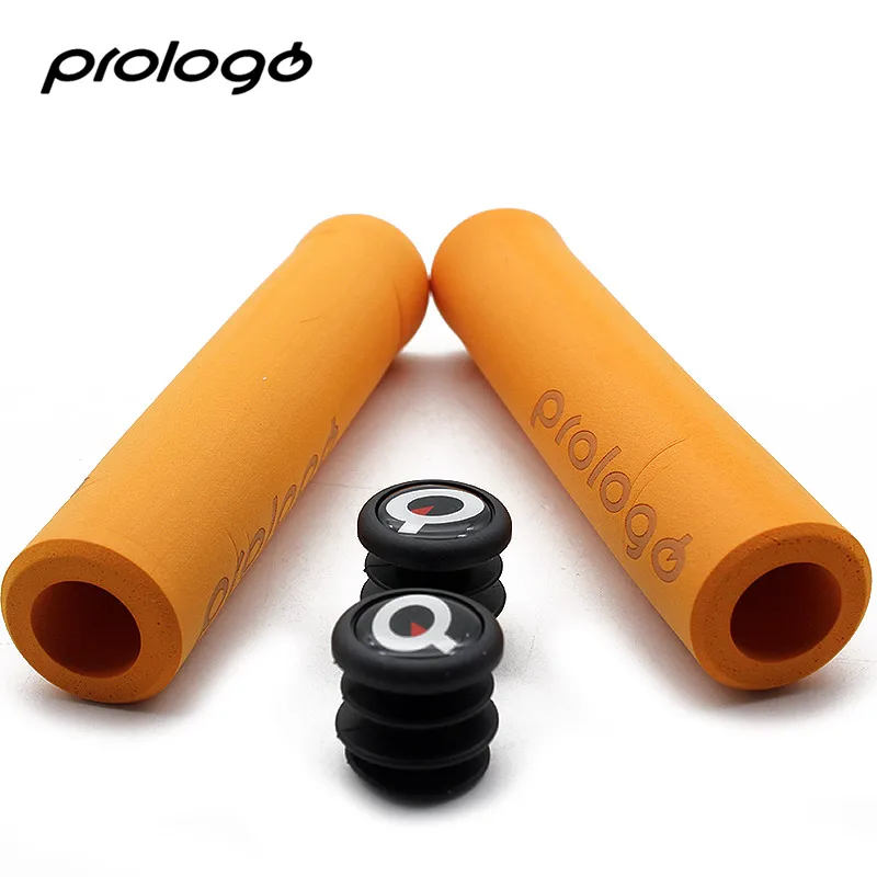 Prologo, велосипедная ручка, Грипсы, для улицы, MTB, горный велосипед, Велоспорт, велосипедный, силиконовый, противоскользящий, руль, мягкие Грипсы, 1 пара - Цвет: orange
