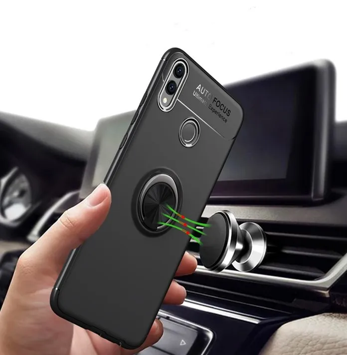 Чехол для Huawei Y7 Pro 2019 жесткий чехол с откидной ножкой и кольцом на палец y9 Enjoy 9 Plus