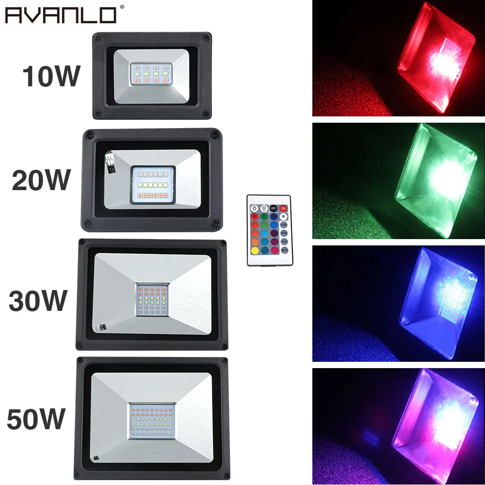 2 шт. x прожектор наружный RGB LED 10 Вт 20 30 50 IP65 Водонепроницаемый Светодиодный