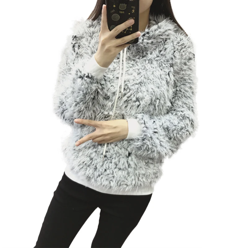 2018 autumn winter women's candy color sweater fashion hooded collar long-sleeved casual loose knitted ladies | Женская одежда