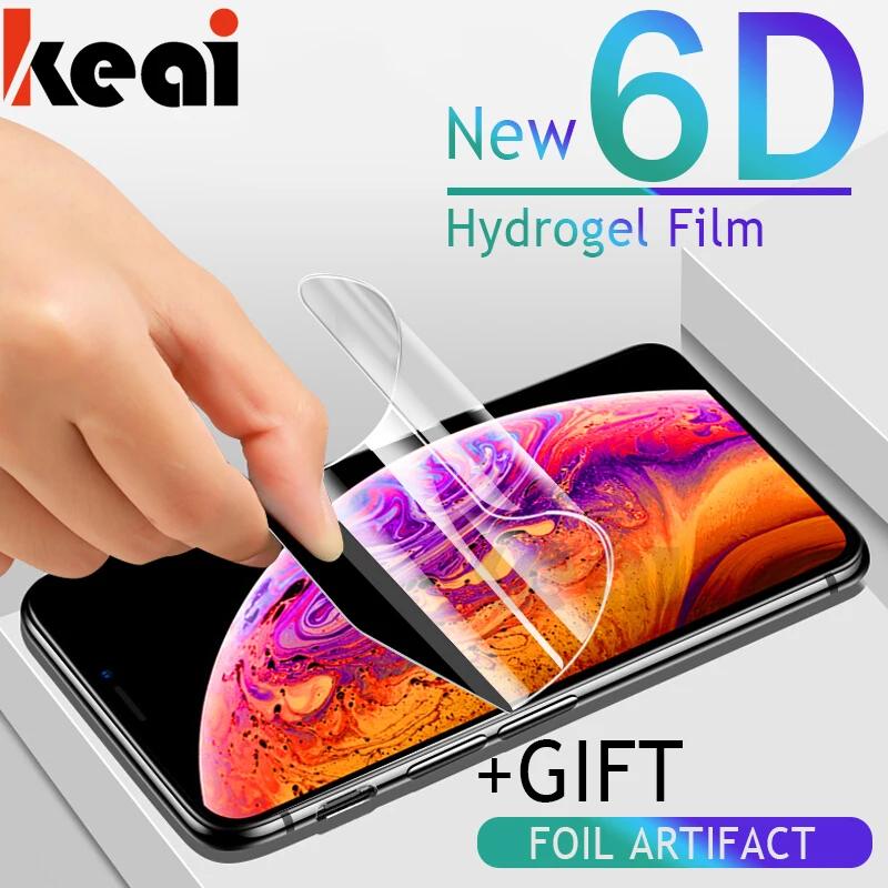 6D защитная пленка на весь экран для iPhone X Xs Max HD Гидрогелевая XR (не закаленное