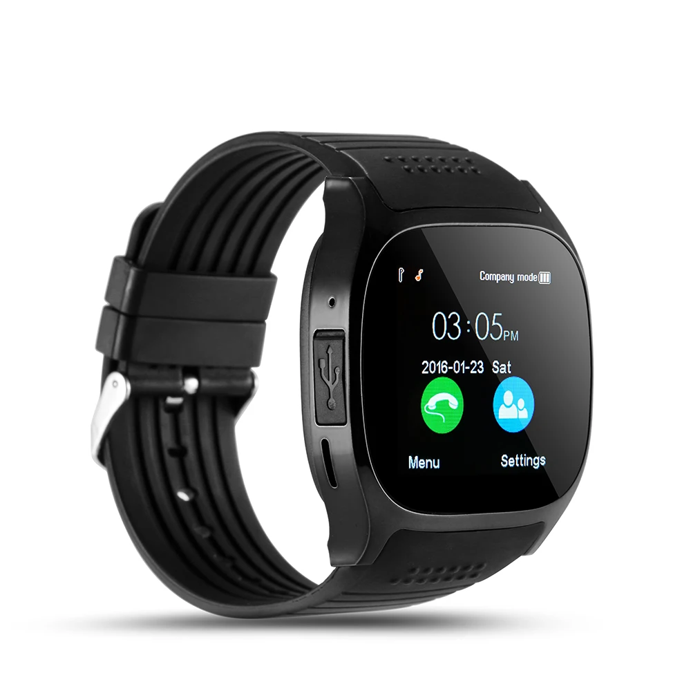 T8 Bluetooth Smart часы Поддержка sim карта TF LBS размещения с 0.3MP камеры smartwatch спортивные