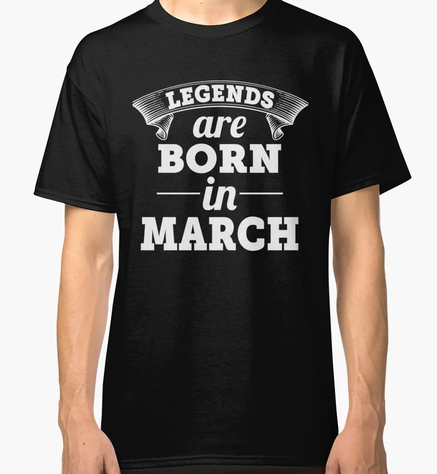 Новый Дизайн Хлопок Мужчины Tee Shirt Проектирование Короткие Легенда Рождаются В