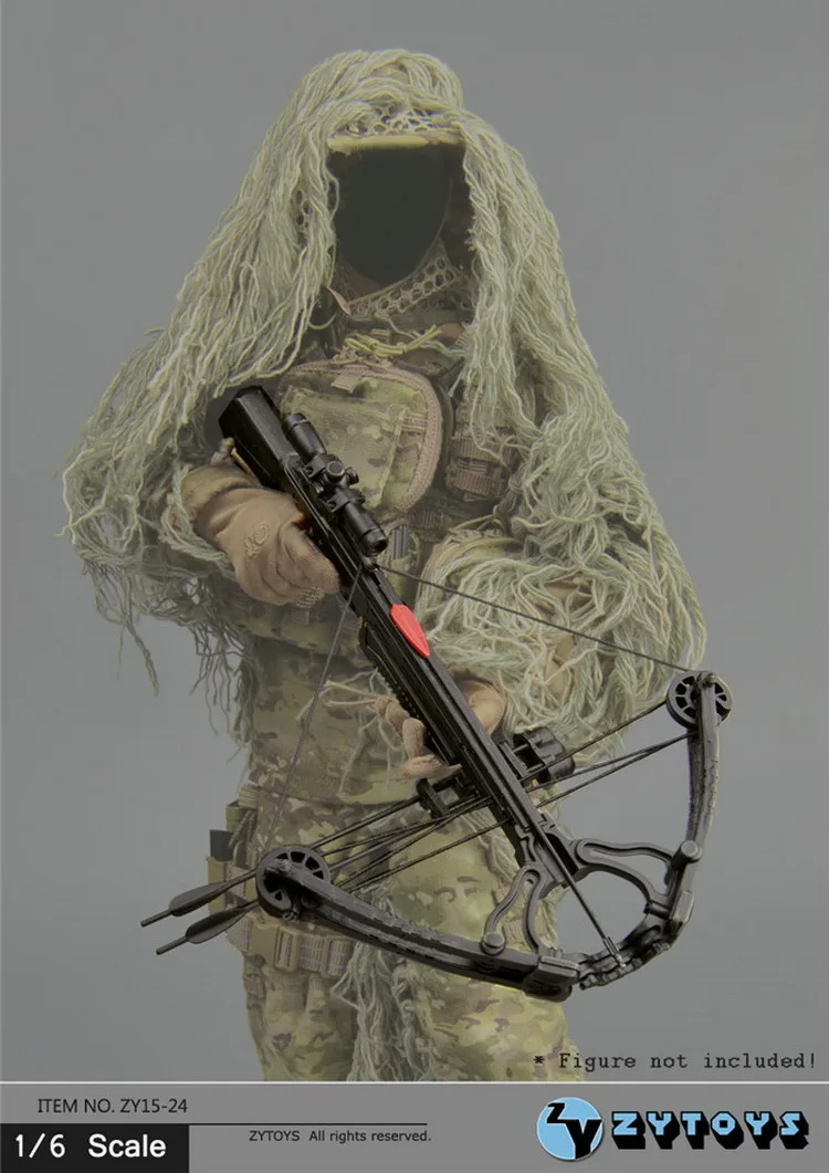 ZYTOYS ZY15-24 1/6th весы Охотный арбалет с употреблением желтого зубчика-Пластик оружие