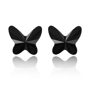 Женские серьги гвоздики с бантом BAFFIN милые мини кристаллами элементами