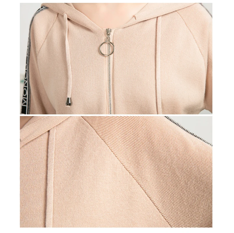 

Autumn winter tracksuit Hoodies knitted casual 2 Piece set