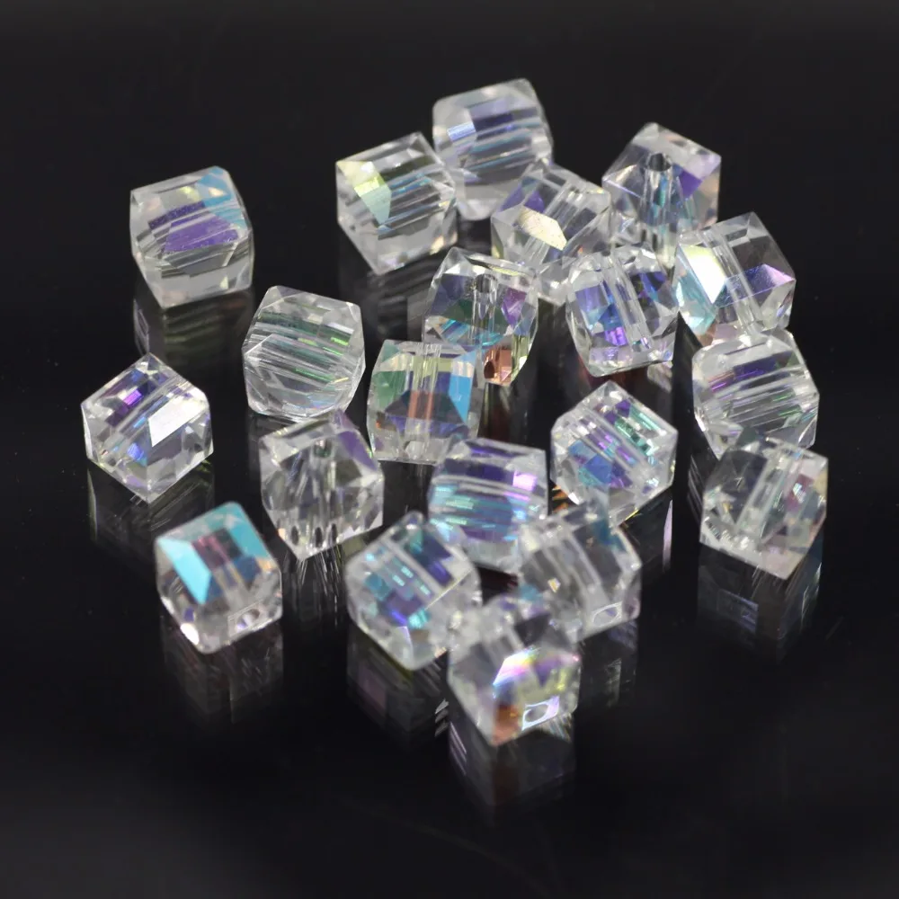 ZHUBI Wholesale Crystal China Jewelry Glass Square Beads 2/3/4/6/8/10mm Crafts Material Supplier DIY Making Accessories Bracelet | Украшения
