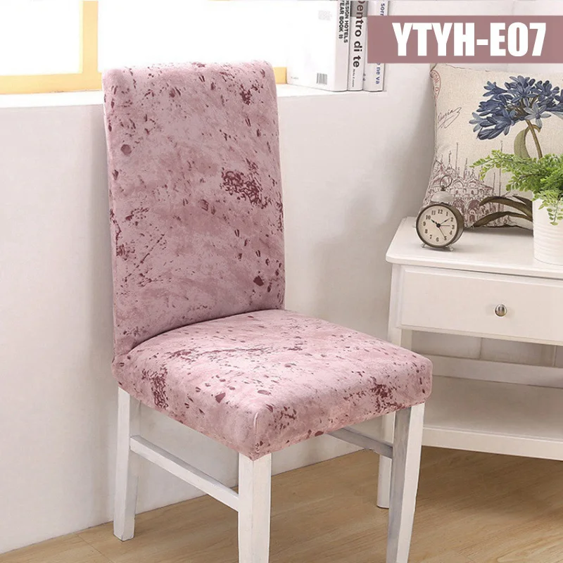 YTYH-E07 Высокоэластичные Чехлы для кухонных обеденных стульев из спандекса со спинкой, чехлы для сидений для гостиничных офисных компьютерных стульев, чехлы для стульев Funda Silla - Color: YTYH-E07