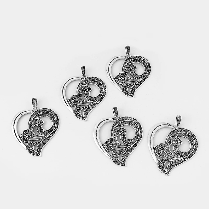 3 шт. подвески в виде цветка лилии филигранью 65*61 мм|heart filigree|filigree heart pendantfiligree pendants |