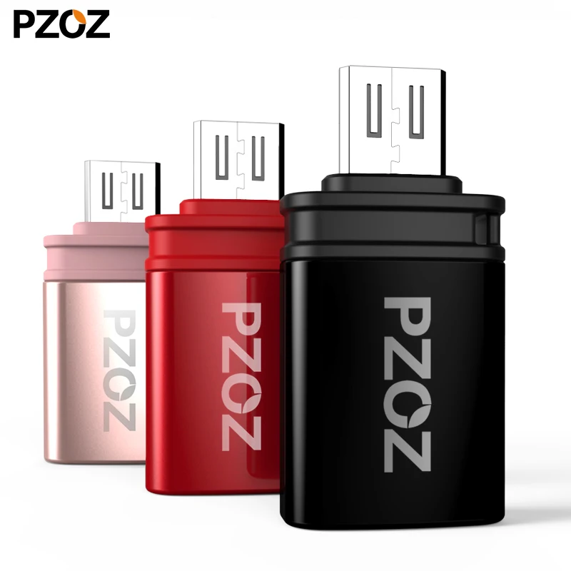 PZOZ otg адаптер micro usb к usb 2,0 конвертер usb-otg micro-usb microusb otg для samsung xiaomi android Tablet мобильного телефона