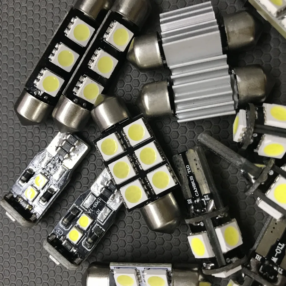 Автомобильные ксеноновые белые светодиодные лампы без ошибок 14 шт. комплект для