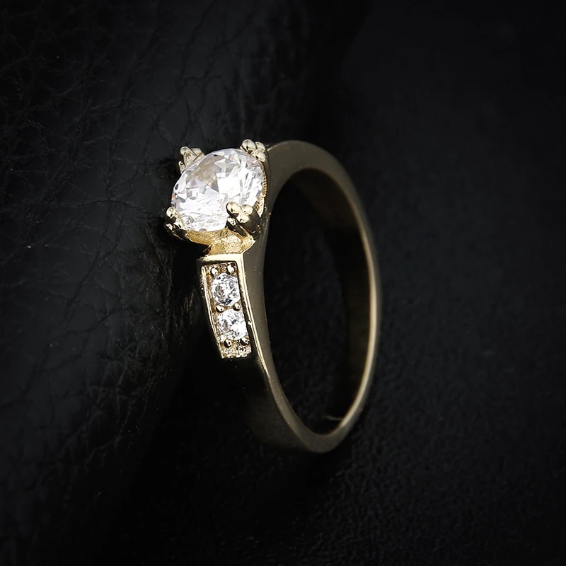 Обручальные кольца для женщин высокое качество Мода 2017 золотого цвета