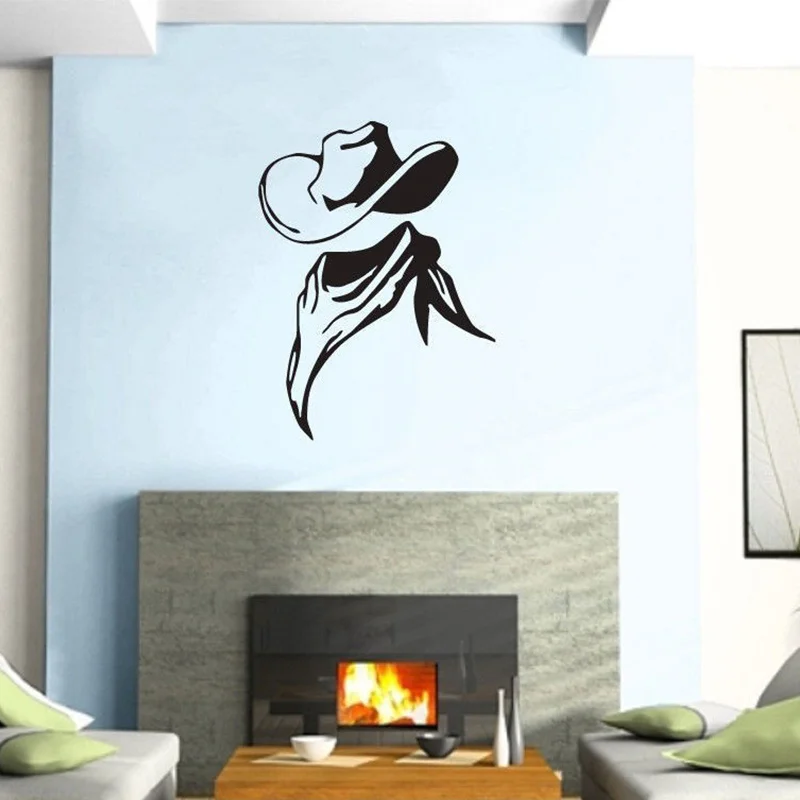 

Cowboy Club Sticker Bar Decal Muurstickers Posters Vinyl Wall Decals Pegatina Quadro Parede Decor Mural Cowboy Sticker