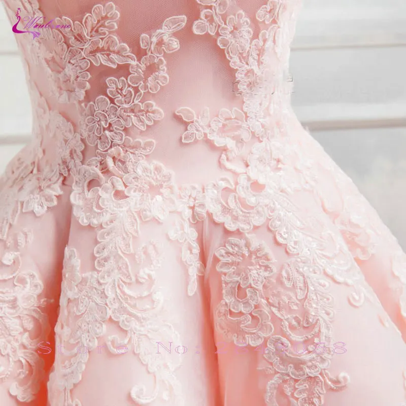 

Waulizane Shiny Applique Lace Beaded Ball Gown Wedding Dress Lace Up Floor-Length Off The Shoulder Princess Bridal Gown Hot Sale