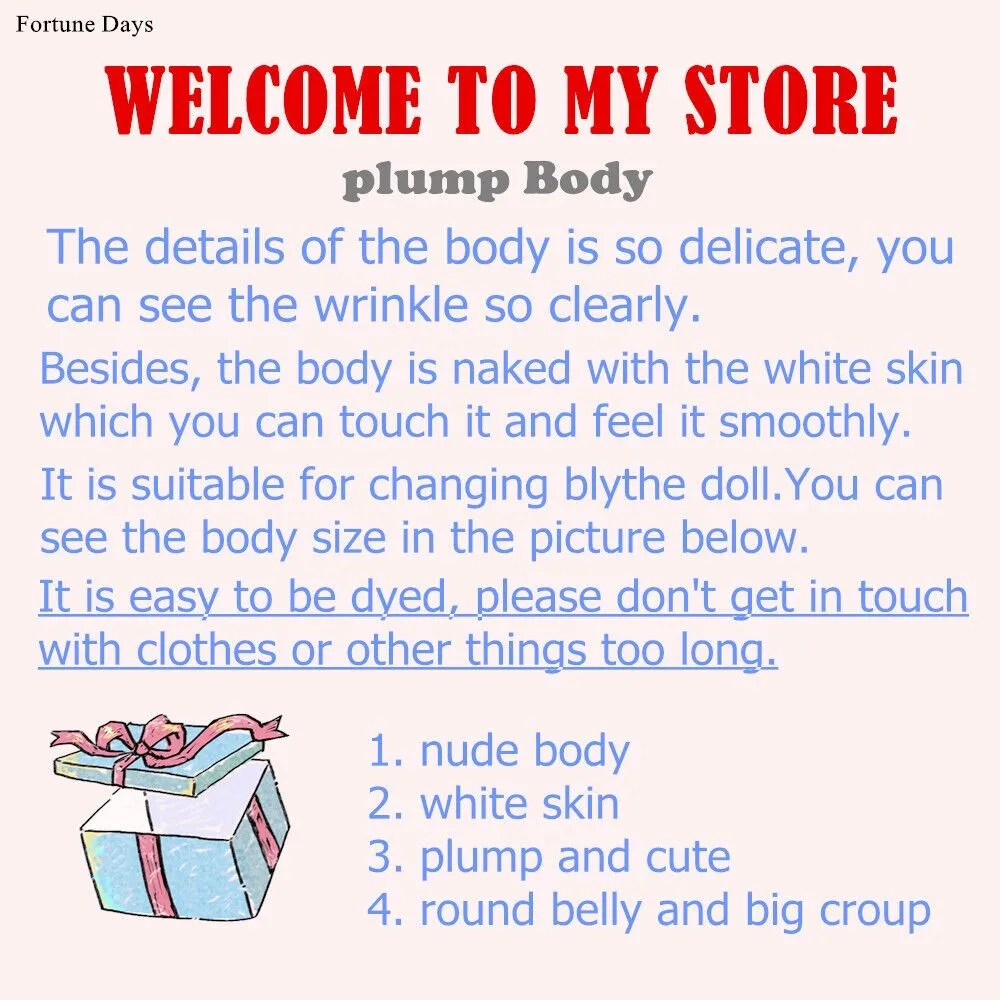 В Для тела Фортуны дней Блит куклы plump Для тела Блит подходит для изменения тела на полноватую леди завод Блит
