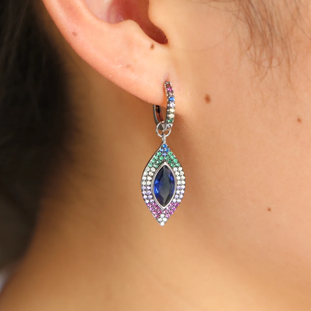 Уникальный дизайн! Женские серьги в богемном стиле Boucle D'oreille маленькие сглаза
