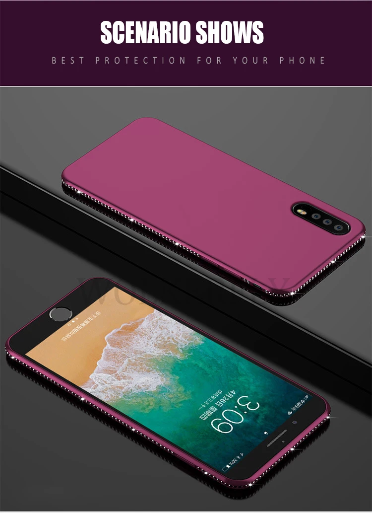 Блестящий чехол со стразами для Huawei Y7 Pro Y9 Y5 Y6 Prime P20 Lite P30 на Honor 7C 7A Pro 8X10 9 Lite P Smart Plus