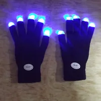 Rainbow Flash Fingertip LED Gloves Unisex Light Up Glow Stick Gloves Mittens Rainbow Flash Fingertip LED Gloves Unisex Light Up Glow Stick Gloves Mittens