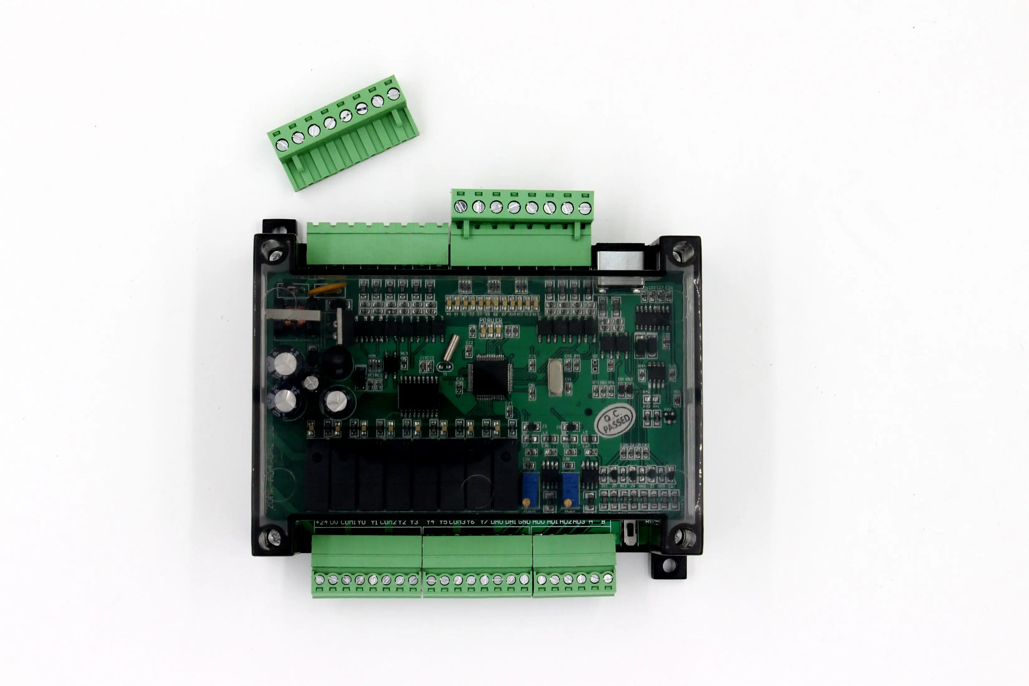 Плата модуля FX2N 20MR 4AD 2DA 0 10 в 20 мА часы RS232 RS485 Modbus RTU 24 В постоянного тока для Mitsubishi