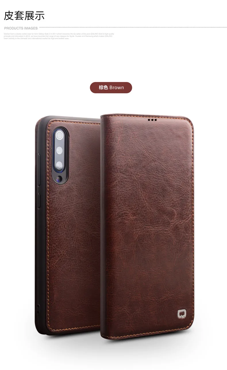 Роскошный Ультратонкий флип-чехол из натуральной кожи с карманом для Xiaomi Mi 9, Модный деловой кошелек с отделением для карт, чехол для Xiaomi Mi 9