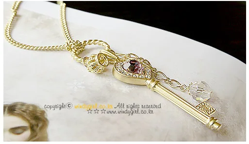 X 178 2018 горячая распродажа Корейская версия длинного золотого коронного ключа