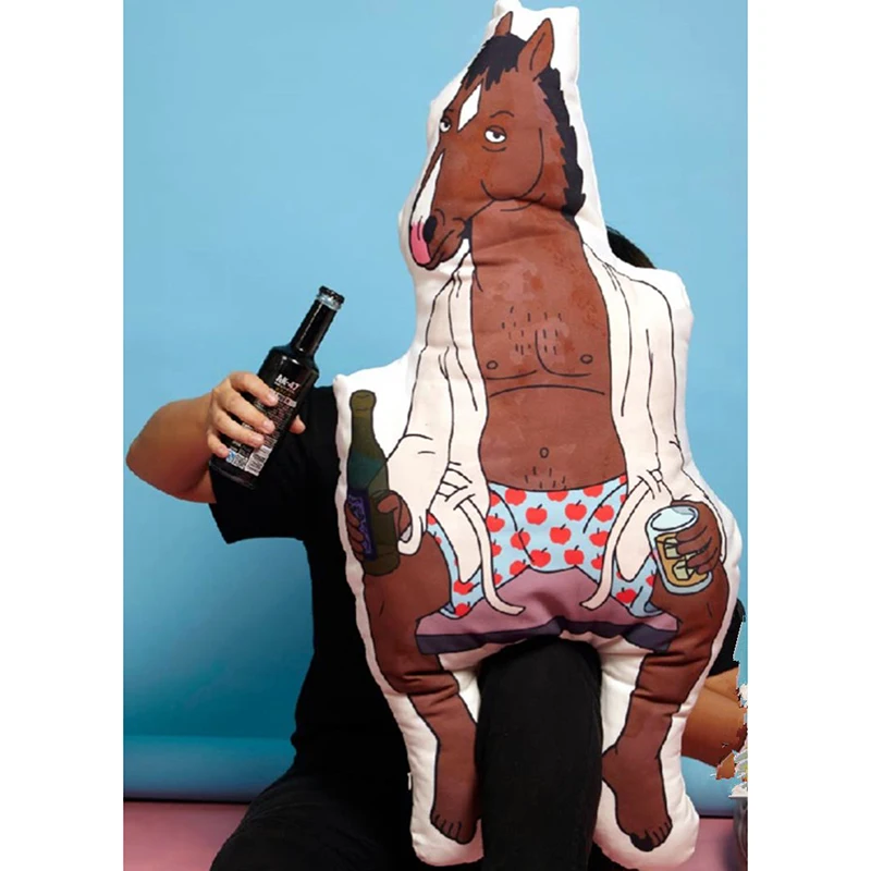Креативный мультфильм Bojack Horseman подушка мягкая короткая плюшевая офисная